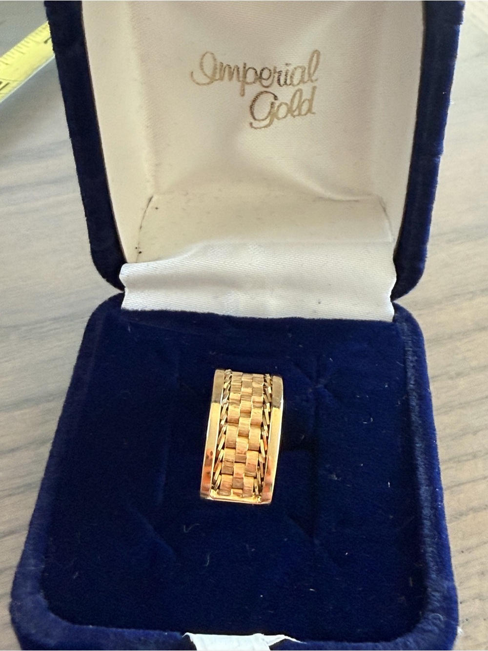 Imperial Gold 14k Gold Basketweave Slide Pendant - chain not included